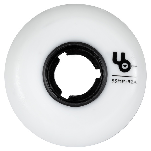 white UnderCover Team Blank 55 mm wheel with durometer 92A